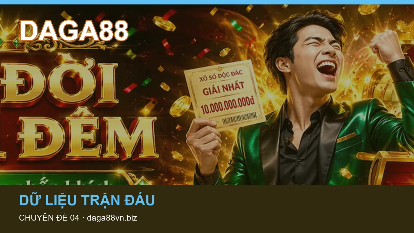 Đối chiếu nguồn và thời điểm cập nhật trong Dữ liệu trận đấu của DAGA88